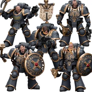 JOYTOY Warhammer 40K 1/18 Action Figures Space Wolves Grey Slayer Pack 5PCS 4.8Inch Collectible Model