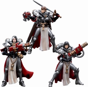 JOYTOY Warhammer 40K 1/18 Action Figures Adepta Sororitas Order of The Argant Shroud Battle Sisters 3PCS 4.2Inch Collectible Model