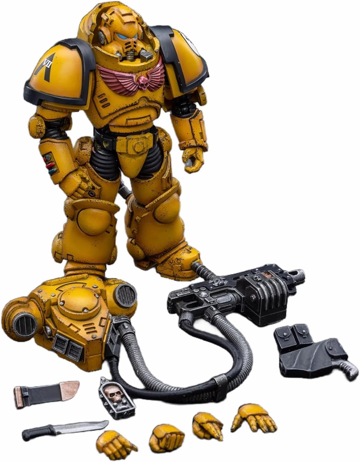 JOYTOY Warhammer 40K 1/18 Action Figures lmperial Fists Heavy Intercessors 4PCS Collectible Model