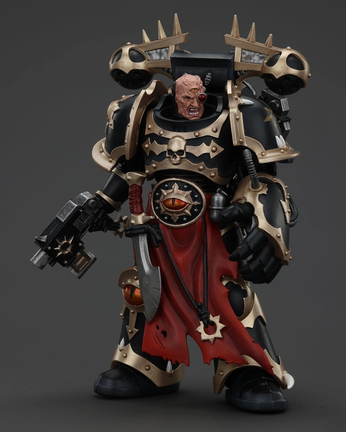 JoyToy Warhammer 40K Genuine License 1:18 Action Figure, Chaos Space Marines Black Chosen with Bolt Pistol and Power Fist, 4.96 inch Collectible Action Figures Sets