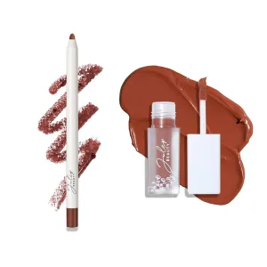 Julep The Perfect Pair 2pc Set It's It's Whipped Matte Lip Mousse - Cinnamon Sugar - Long-Lasting Liquid Lipstick and With a Trace Retractable Creamy Long-Lasting Lip Liner, Spiced Clove