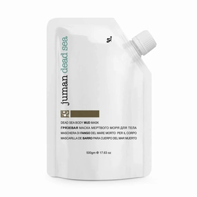 JUMAN Dead Sea Mud Mask for Face & Body | Treats Acne, Reduces Stretch Marks & Moists Dry Skin | Enriched with Natural Flower Extracts & Vitamin E | Free from Sulphates & Parabens | Vegan | 500g