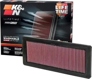 K&N High-Flow Original Lifetime Engine Air Filter: Increase Power: Premium, Washable: Compatible with 2007-2016 Mini Cooper: (See Product Description for Select Models), 33-2936
