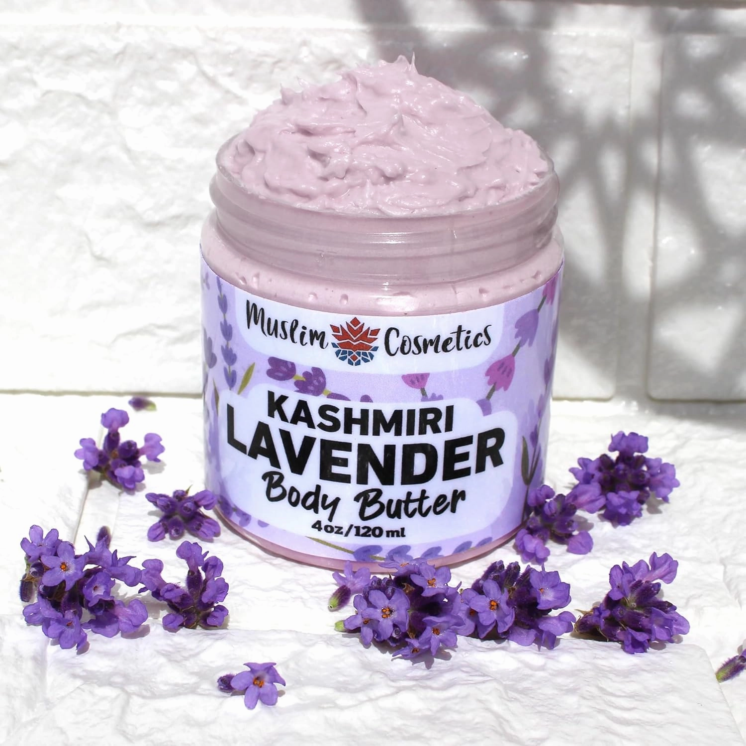 Kashmiri Lavender Body butter | Whipped Shea | Naturally fragranced with essential oil | Purple Brazilian clay || Made in Canada - Muslim Cosmetics - Lavender Body butter (4oz (120ml))