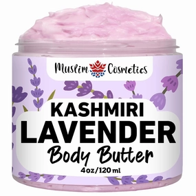 Kashmiri Lavender Body butter | Whipped Shea | Naturally fragranced with essential oil | Purple Brazilian clay || Made in Canada - Muslim Cosmetics - Lavender Body butter (4oz (120ml))