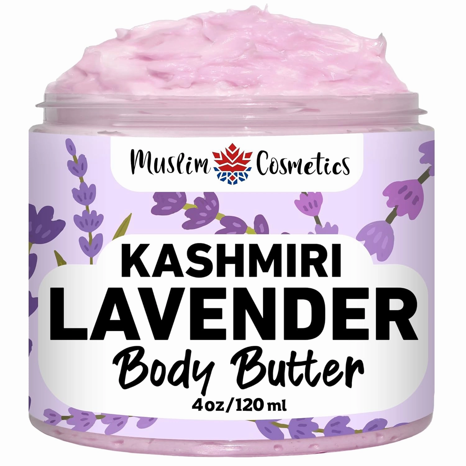 Kashmiri Lavender Body butter | Whipped Shea | Naturally fragranced with essential oil | Purple Brazilian clay || Made in Canada - Muslim Cosmetics - Lavender Body butter (4oz (120ml))
