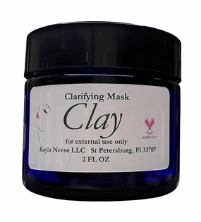 Kayla Neese Clay Clarifying Face Mask, Natural Ingredients, 2 Fl Oz, Cruelty-Free