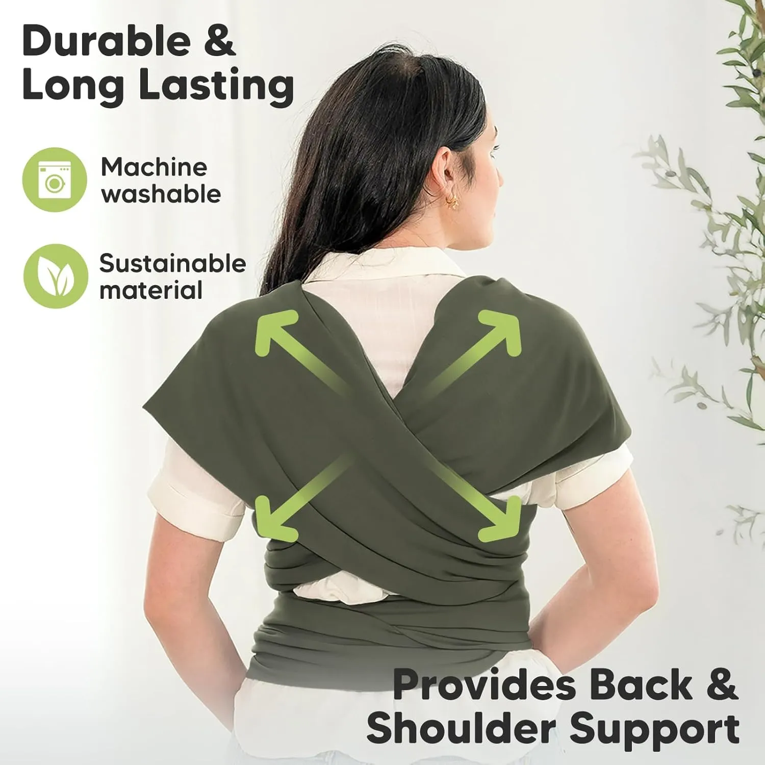 KeaBabies Baby Wrap Carrier - All in 1 Original Baby Carrier Newborn to Toddler Sling, Easy to Wear, Hands Free Bonding, Lightweight, Breathable Infant Wraps (Forest)