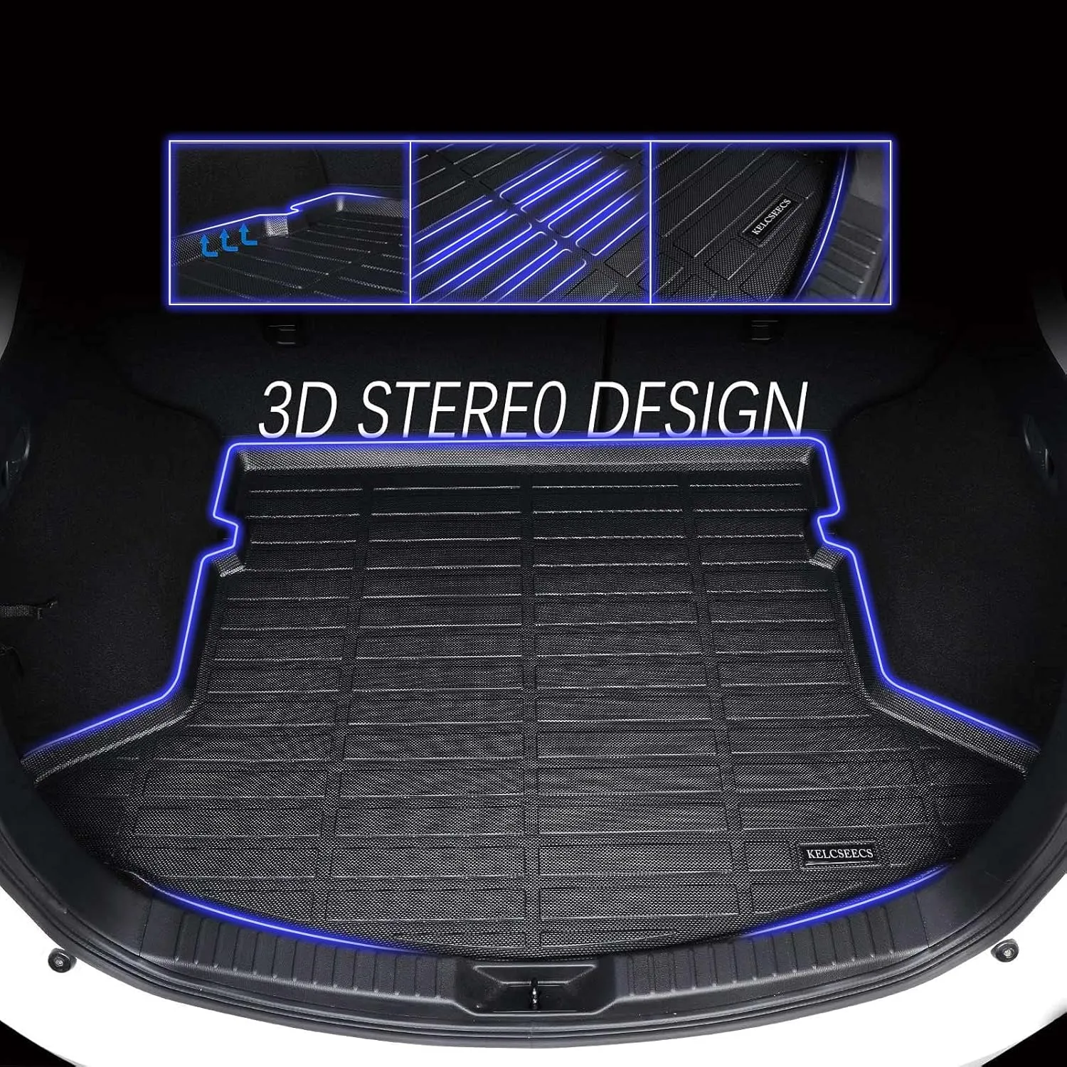 KELCSEECS Floor Mats & Cargo Liner for 2021 2022 2023 Hyundai Santa Fe Hybrid/2022 2023 Hyundai Santa Fe Plug-in Hybrid(PHEV) Car Mats All Weather Floor Liners Santa Fe Hybrid Floor Mats Trunk Mat
