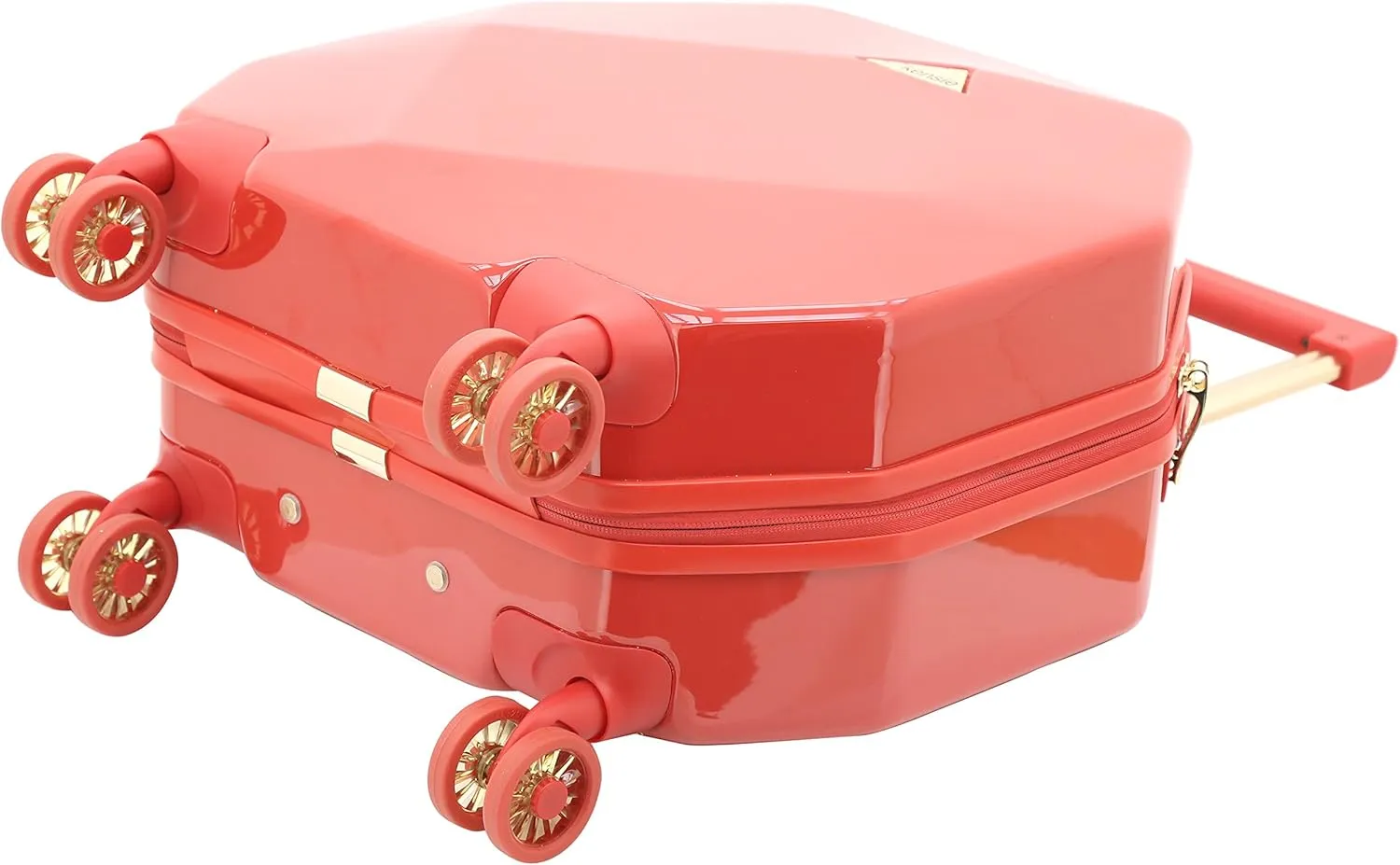 kensie Women's 2 Piece Gemstone TSA Lock Luggage Set, Red, 20-Inch Carry-On