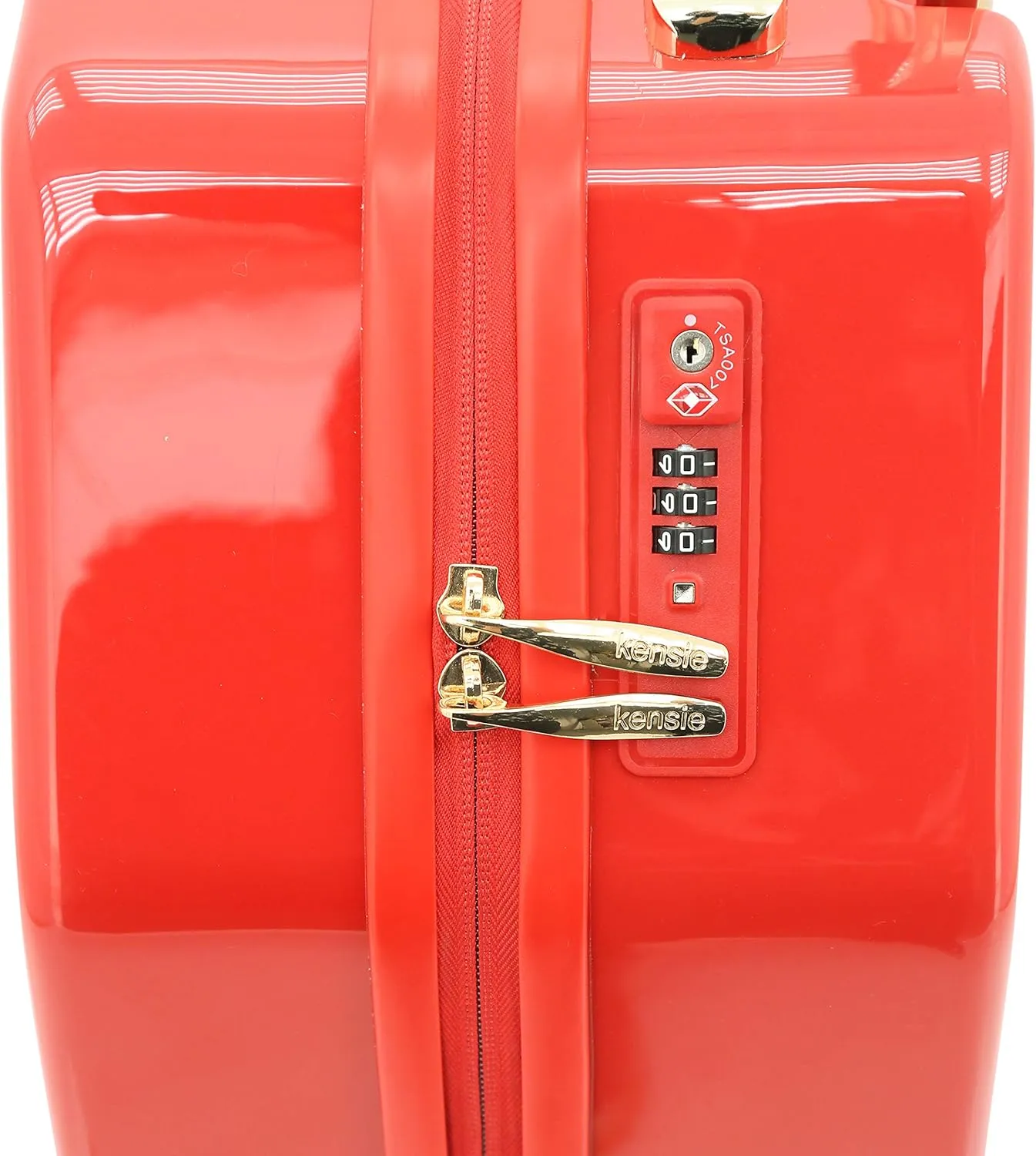 kensie Women's 2 Piece Gemstone TSA Lock Luggage Set, Red, 20-Inch Carry-On