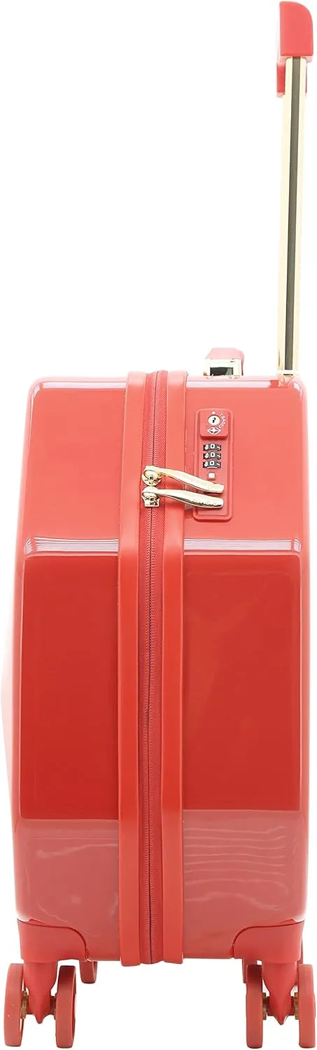 kensie Women's 2 Piece Gemstone TSA Lock Luggage Set, Red, 20-Inch Carry-On