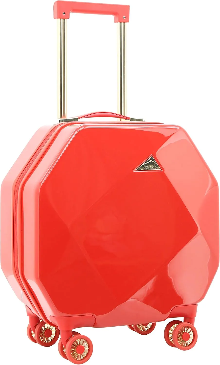 kensie Women's 2 Piece Gemstone TSA Lock Luggage Set, Red, 20-Inch Carry-On