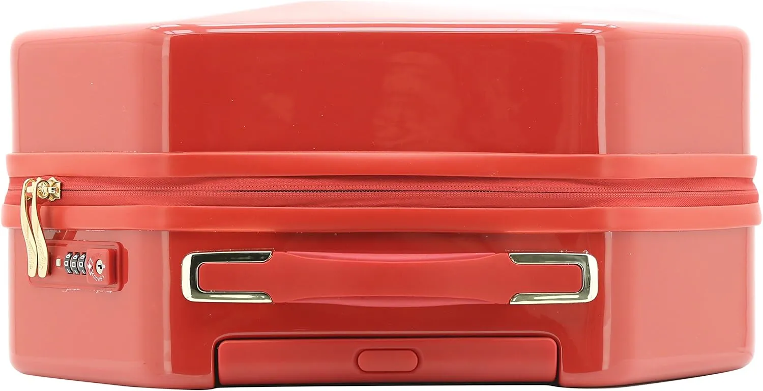 kensie Women's 2 Piece Gemstone TSA Lock Luggage Set, Red, 20-Inch Carry-On