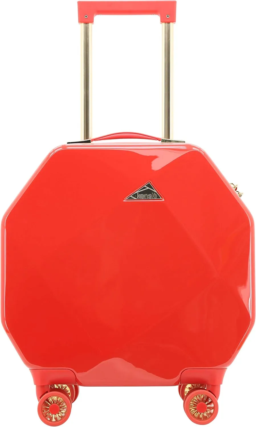 kensie Women's 2 Piece Gemstone TSA Lock Luggage Set, Red, 20-Inch Carry-On