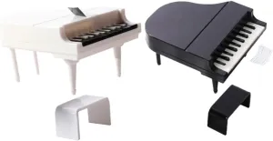 KICHOUSE 2sets Mini House Piano Model Dollhouse Furniture Realistic Miniature Piano Decor for Landscaping Projects for Enhancing Miniature Spaces