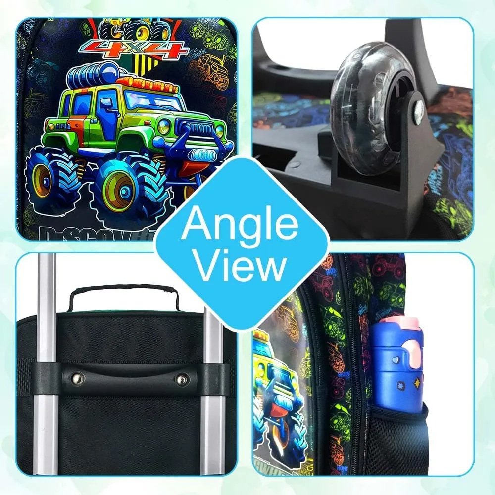 Kids Suitcase with Wheels for Girls and Boys, Rolling Carry on Luggage for Toddler Children