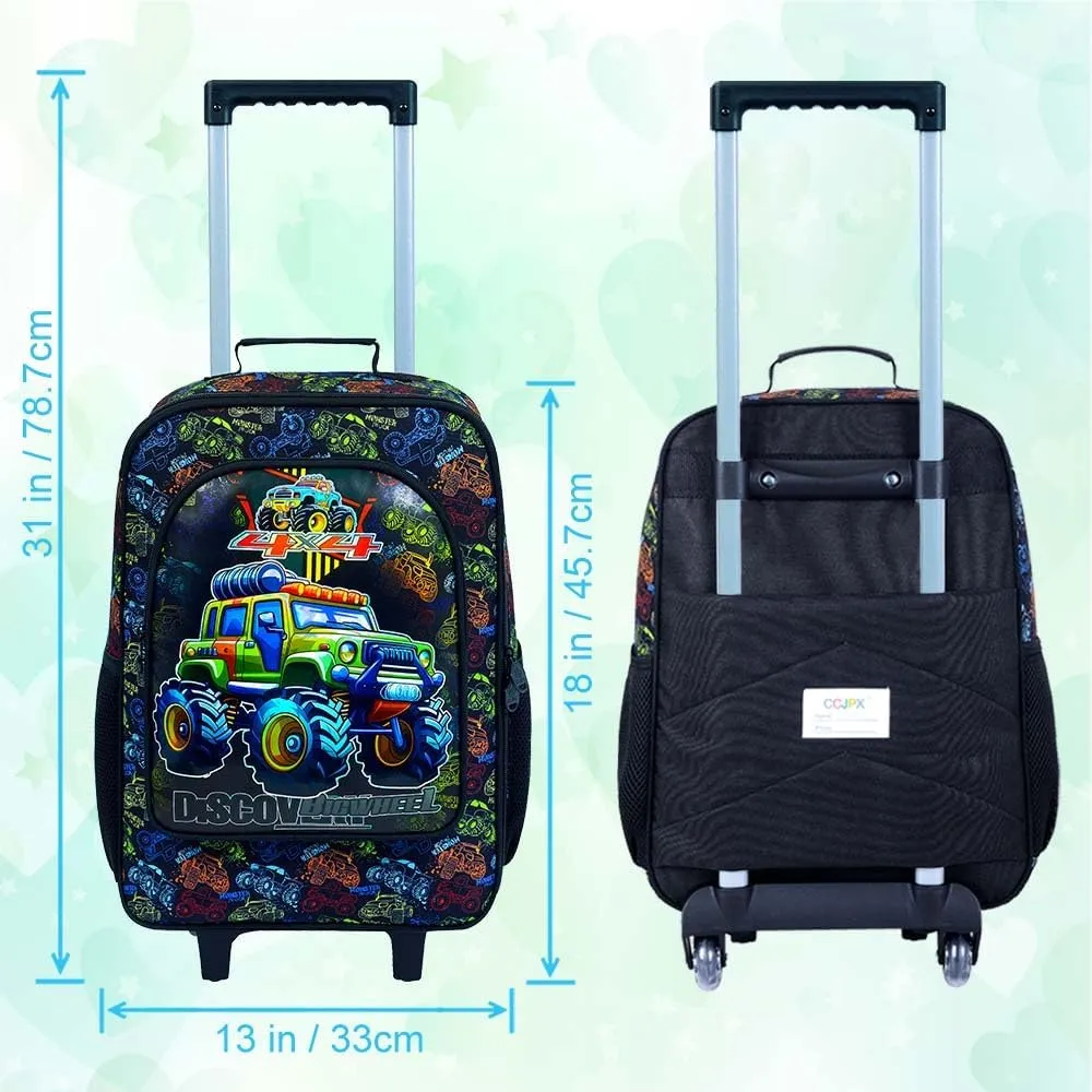 Kids Suitcase with Wheels for Girls and Boys, Rolling Carry on Luggage for Toddler Children
