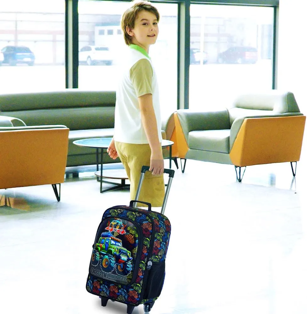 Kids Suitcase with Wheels for Girls and Boys, Rolling Carry on Luggage for Toddler Children