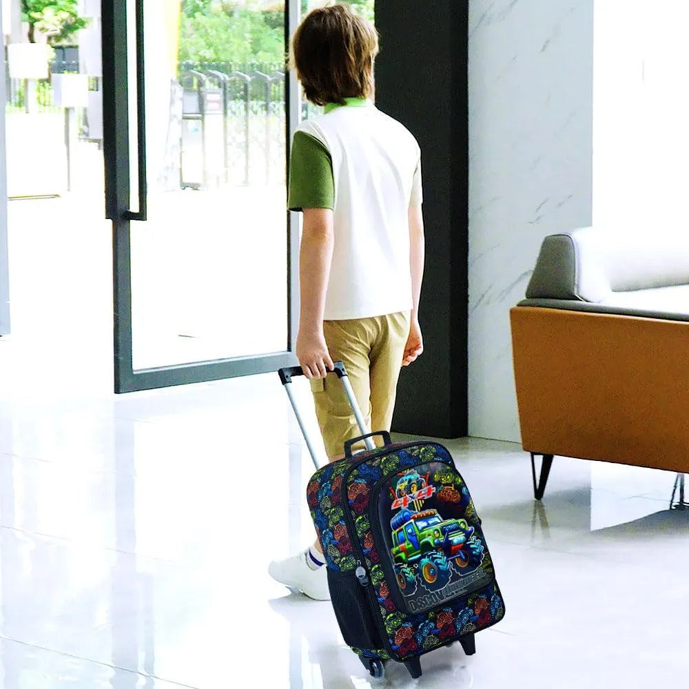 Kids Suitcase with Wheels for Girls and Boys, Rolling Carry on Luggage for Toddler Children
