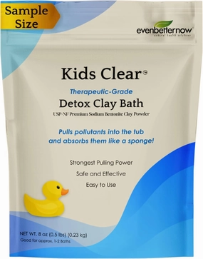 Kids Clear™ Detox Clay Bath, 100% Pure Sodium Bentonite - Removes Toxins, Impurities and Contaminants, by Evenbetternow LLC, Sample Size 0.5 lbs (8 oz)