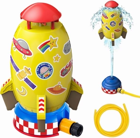 Kids Sprinklers for Yard with Hose, Rocket Launcher – Outdoor Water Toys for Boys Girls, Summer Splash Backyard Sprinkler Game for Toddlers, Great Gift Idea for Ages 3 4 5 6 7 8 9
