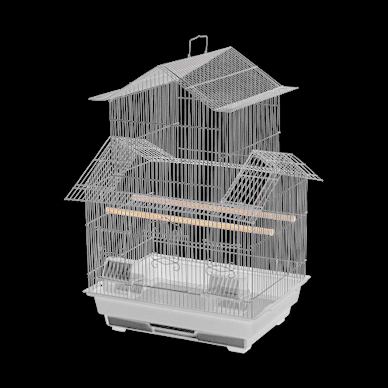 King's Cages ES 1814 V Bird cage Toy Toys Cockatiels Finches Canaries Lovebirds (White)