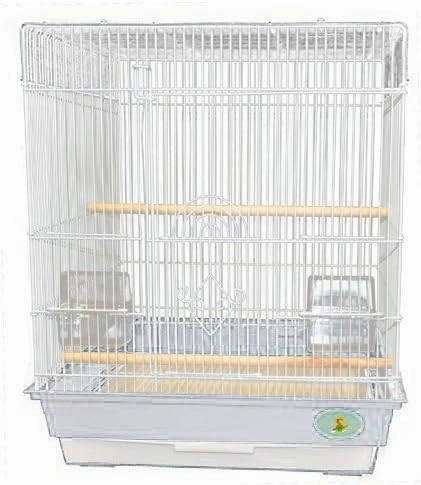 King's Cages ES 1818 S Travelling Bird cage Toy Toys Cockatiels Small Conures (White, Cage Only)