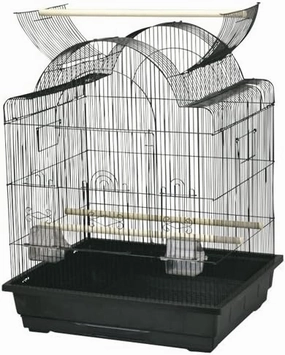 King's Cages ES 2521 OP Open top Bird cage Toy Toys Lovebirds Parakeets Canaries (White)