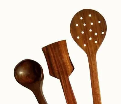 Kitchen Tool Wooden Cooking Spoons and Spatulas (Pack of 7)