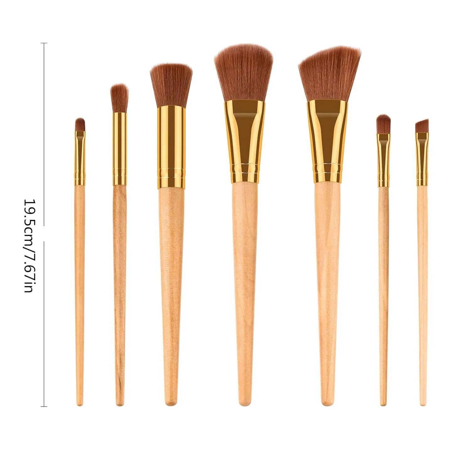 Kits Sets 10Pcs Cosmetic Mini Brush Brush Eyeshadow Tools Eyebrow Makeup Brush Anime Pencil Case, Asshown