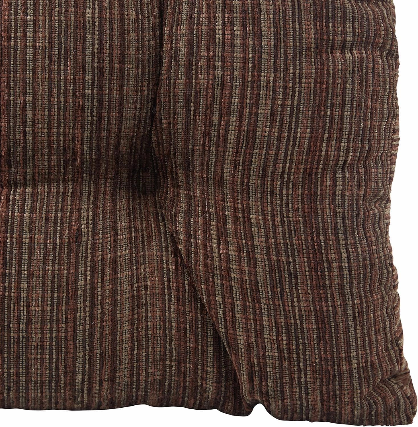 Klear Vu Gripper Overstuffed Universal Non-Slip Dining Chair Cushions for Kitchen Decor, 2 Count (Pack of 1), Chenille Chocolate Brown