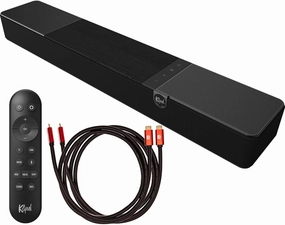 Klipsch Flexus CORE 100 2.1 Channel Powered by Onkyo Bluetooth Sound Bar with Dolby Atmos and Custom Tuned Bass - Black Bundle with 2X Deco Gear 6' 4K HDMI 2.0 Cables & 6x6 Microfiber Cleaning Cloth