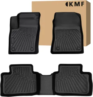 KMF Custom Fit Floor Mats for Nissan Kicks 2025, All Weather TPE Waterproof Car Floor Liners - Front & Rear 2 Row, Anti-Slip Deep Grooves Car Mats Full Set