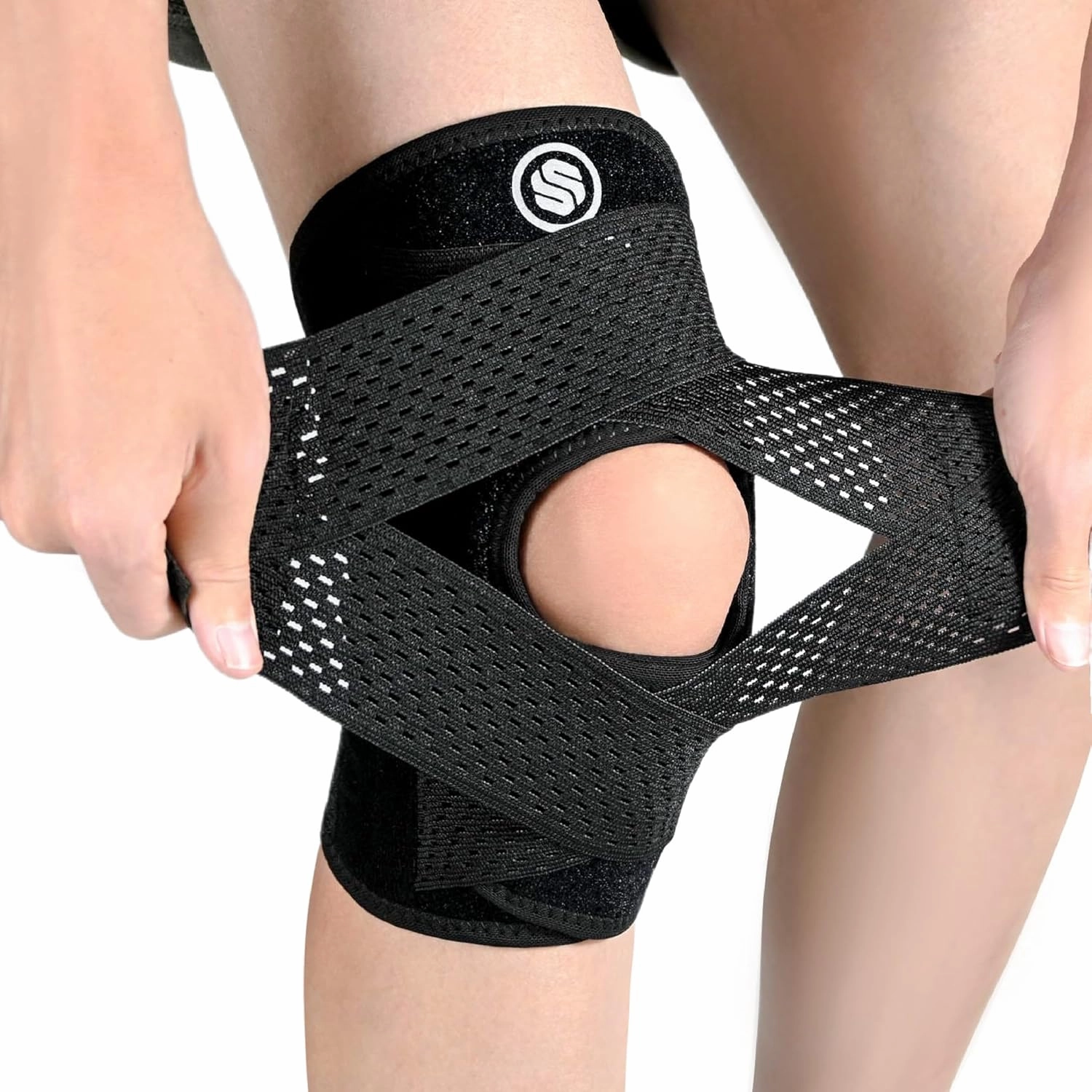 Knee Brace with Side Stabilizers for Knee Pain, Adjustable Knee Support for Meniscus Tear ACL MCL Arthritis Injury Recovery, Breathable Knee Wrap for Men & Women, Workout, Sports (Black, XX-Large)