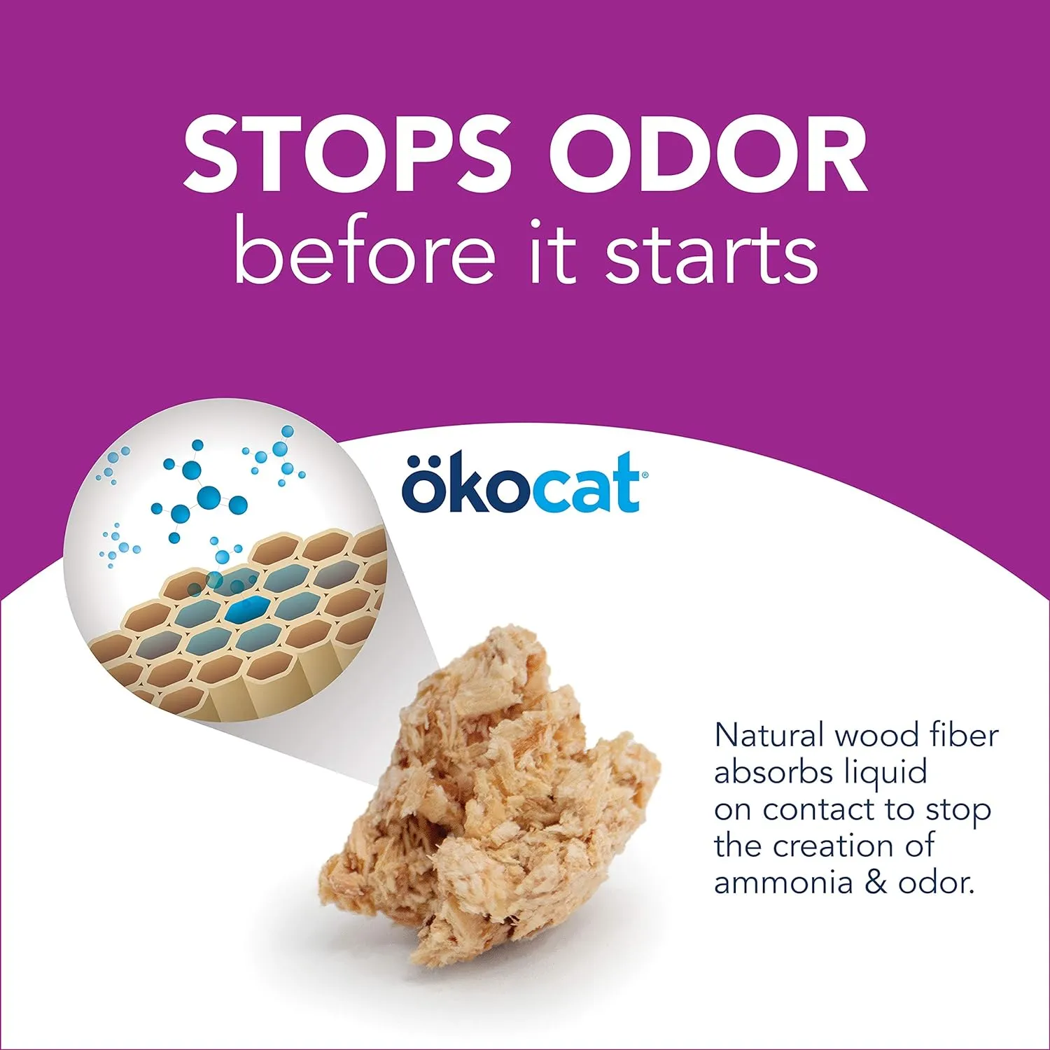 ökocat Less Mess Low Tracking Wood Clumping Cat Litter Mini- Pellets, Unscented, 14.8 pounds - Natural Ingredients, Stops Odor, Clumps Solid, 99% Dust Free, Great for Long-Hair Breeds, All Cats