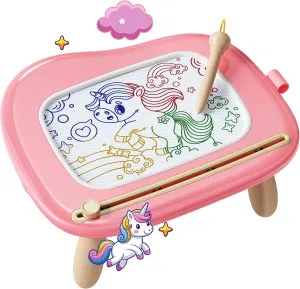 KOKODI Mess-Free Magnetic Drawing, Toddler Girl Toys for 1-2 Year Old, Large Doodle Board Pad Learning and Educational Toys for 1 2 3 Year Old Baby Kids Birthday Gifts(Pink)