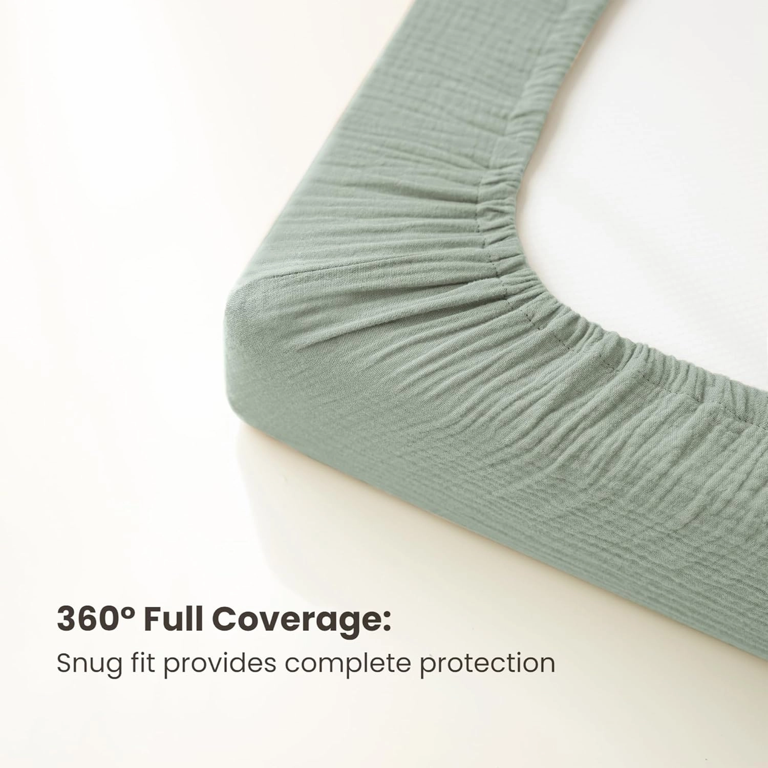 Konssy Muslin Changing Pad Cover for Baby Girls Boys, 100% Cotton Fitted Diaper Chang Table Covers, Soft Breathable Changing Pad Sheets, 2 Pack (Leafy,Green)