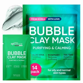 Korean Carbonated Bubble Clay Mask for Face – Black Head Remover for Face – Deep Pore Cleansing Mask – Facial Blackhead Remover – Pack 14 Korean Skincare