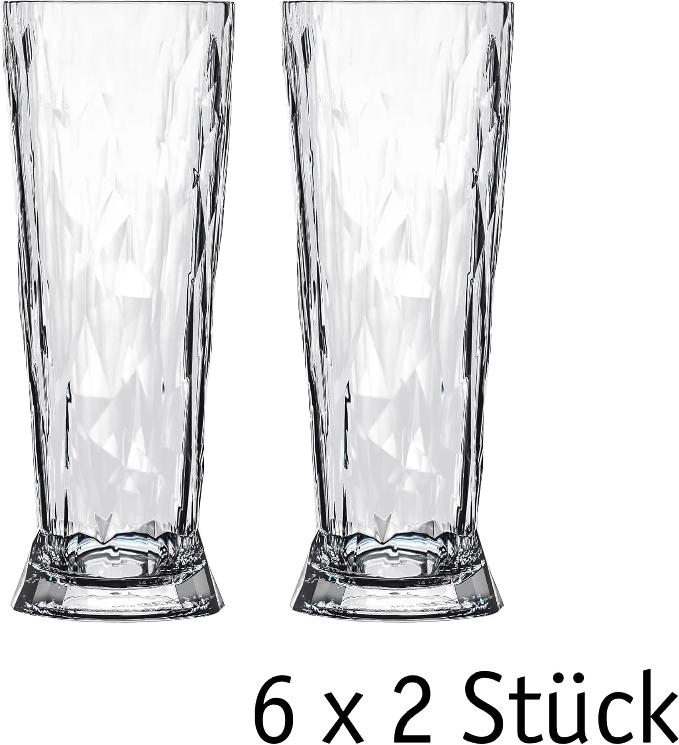 Koziol Super Beer Glasses 300ml Unbreakable Lightweight Plastic Outdoor German Dishwasher Safe 100% Recyclable Outdoor Ecology Heat Resistant