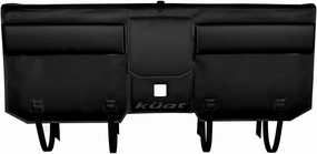 KUAT HUK 51" Straight Durable Soft-Touch TPU Padded Pickup Truck Tailgate Bike Hauling Transportation Easy-Access Protective Pad w/Nylon Straps, Metal G-Hook Buckles & Roll-Up Window, Black