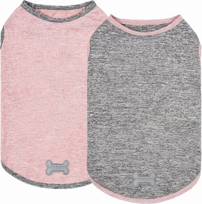 KYEESE 2Pack Dog Shirts Sun Protection Puppy T Shirt Pet Clothes Quick Dry for Small Dog with Reflective Label Soft Tank Top Sleeveless Pet Vest Puppy Clothes, Small
