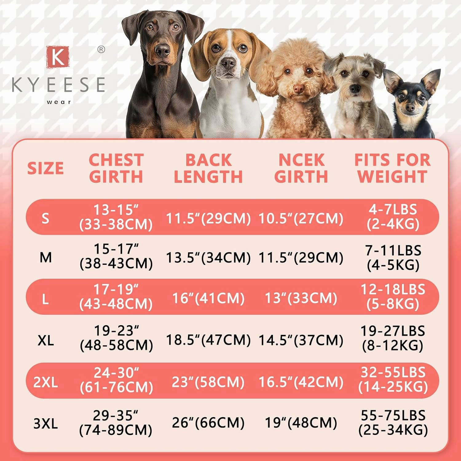 KYEESE 3Pack Dog Sweaters - Soft Comfort Fleece Pullover Dog Sweatshirts for Small Dogs, Dachshund Clothes, Lightweight & Stretchy