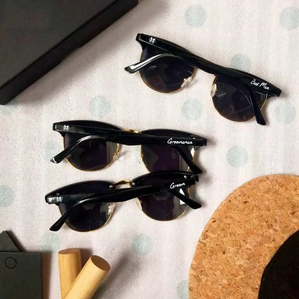LADY&HOME Bachelor Party 7pcs Wedding Sunglasses for Groom, Best Man, Groomsmen Gifts Wedding Favor