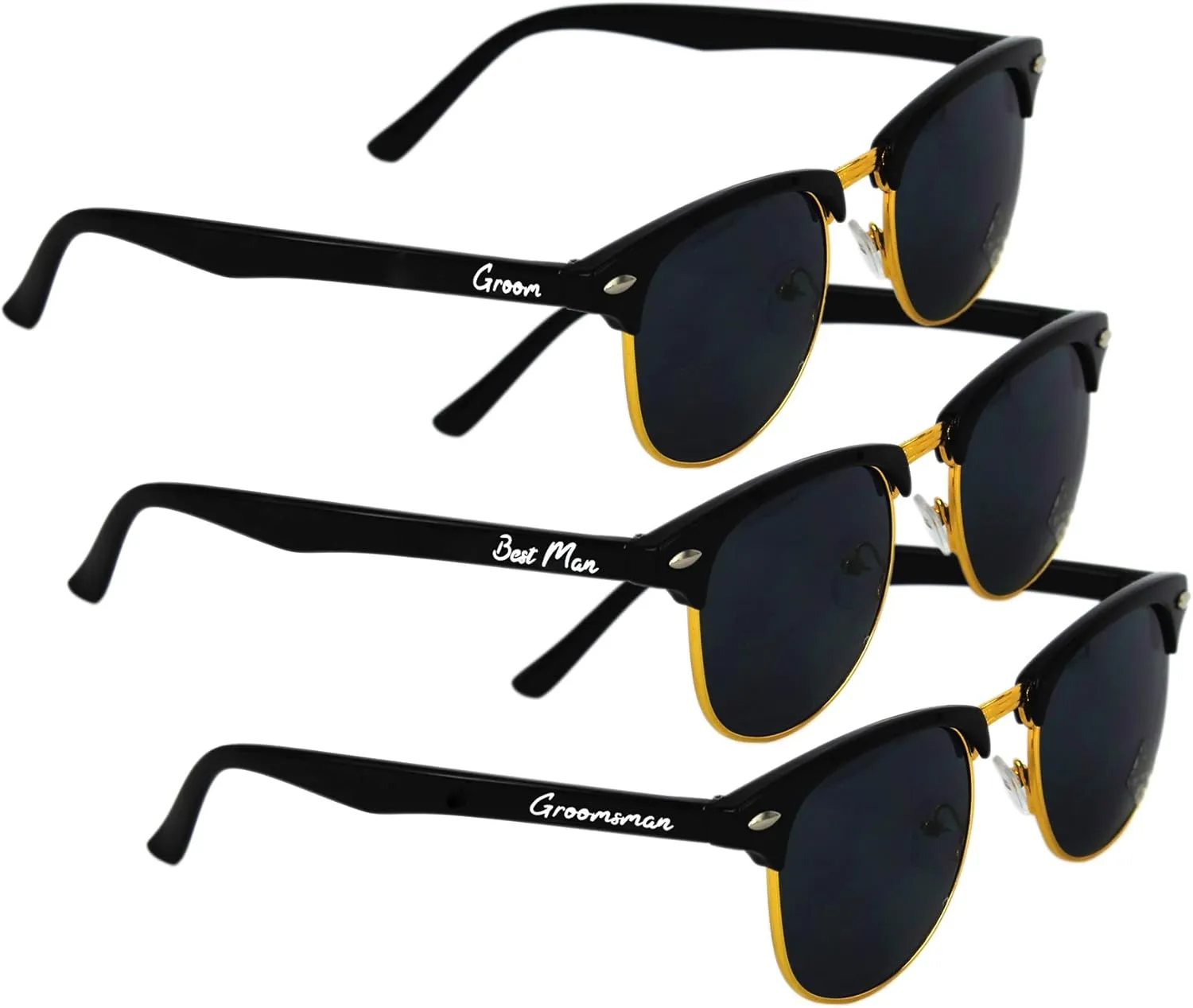LADY&HOME Bachelor Party 7pcs Wedding Sunglasses for Groom, Best Man, Groomsmen Gifts Wedding Favor