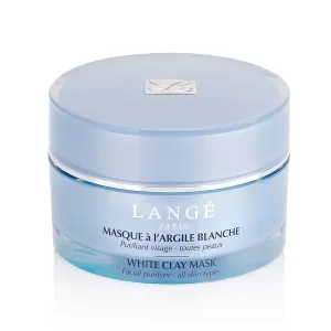LANGE White Clay Mask-Deep Cleansing,Healing,Brightening Treatment For Soft As Silk Skin-Lightweight,Calming,Purifying Formula For Sensitive Skin-Infused With Clearing Ylang-Ylang-1.7 Oz