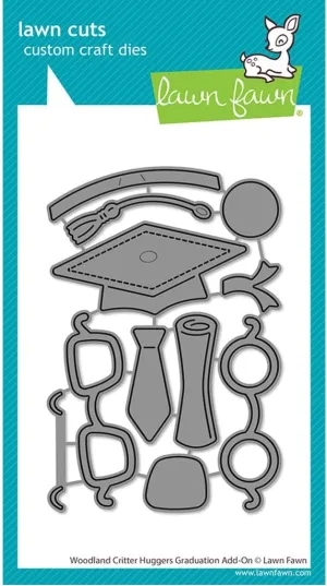 Lawn Fawn LF3728 Woodland Critter Huggers Graduation Add-On Stand-Alone