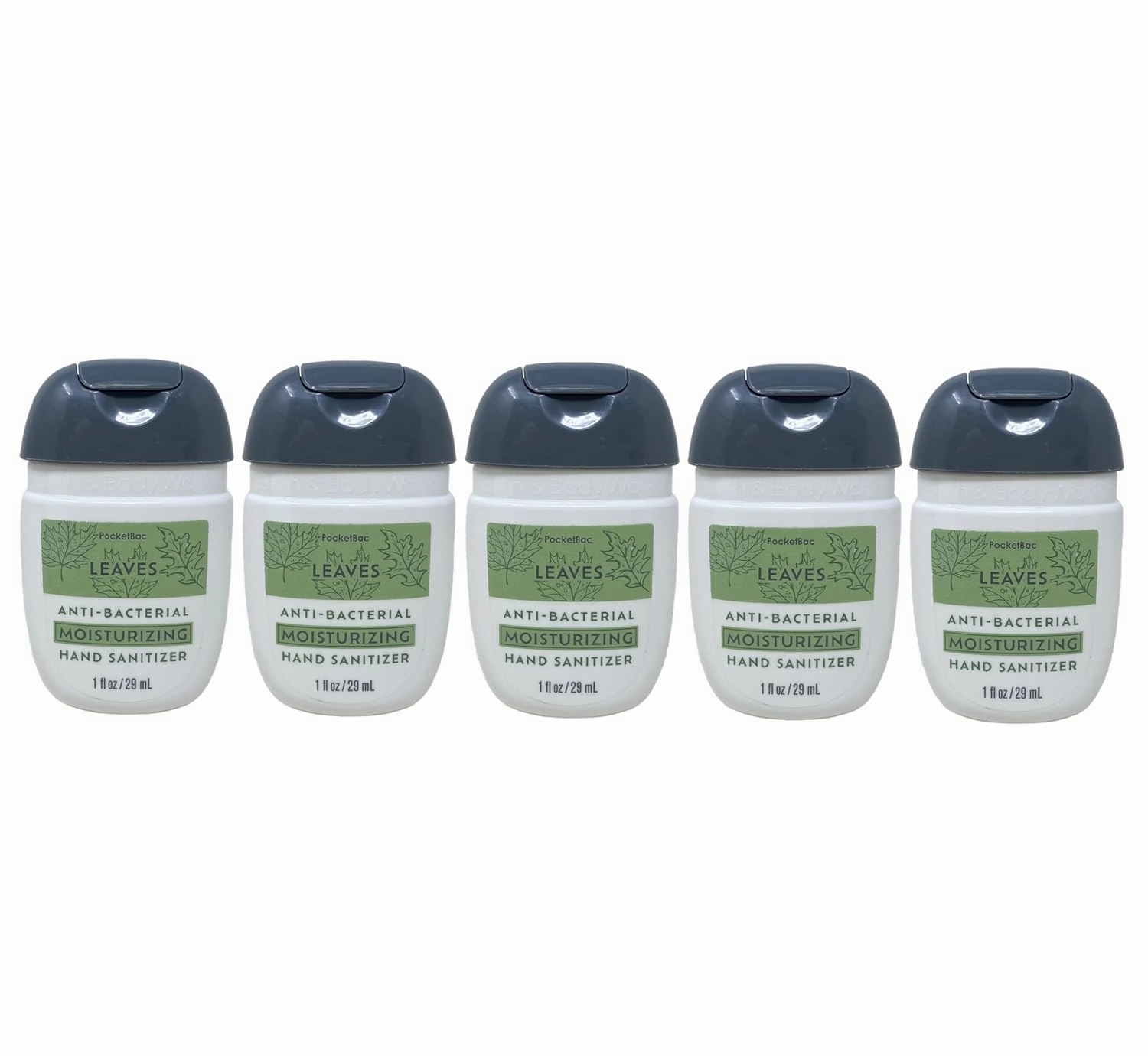 Leaves 5 Pack Mini Moisturizing Hand Gel Bundle - 1 fl oz / 29 mL