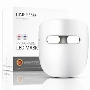 LED Face Mask – 8 Color Light Mask for Skin Care, FSA/HSA Eligible, Red & Blue Light, Infrared, Wireless Design, Anti-Aging (Miracle ACE RB-081)