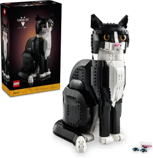 LEGO Ideas Tuxedo Cat - Building Sets for Adults Ages 18  - DIY Crafts Kit for Home Decor, Living Room or Bedroom - Gifts for Mother's Day - 21349